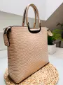 Elegancka-Torebka-Damska-Shopper-Bezowa