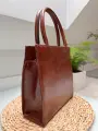 Torebka-Damska-Elegancka-Kuferek-Brazowy-Ze-Zlotymi-Detalami
