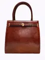Torebka-Damska-Elegancka-Kuferek-Brazowy-Ze-Zlotymi-Detalami